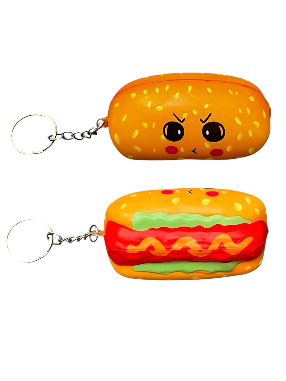 Hot Dog Americana Squishy Toy Best Seller Stress Relief Fidget Device Keychain